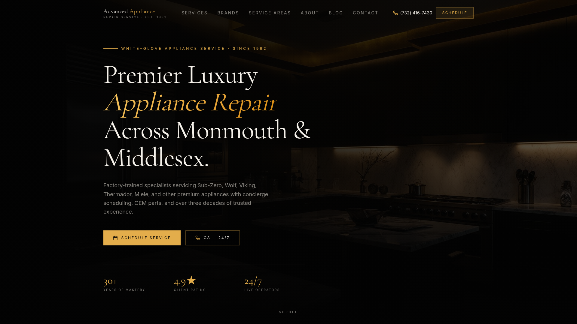 Advanced Appliance website by Youssef Ibrahim