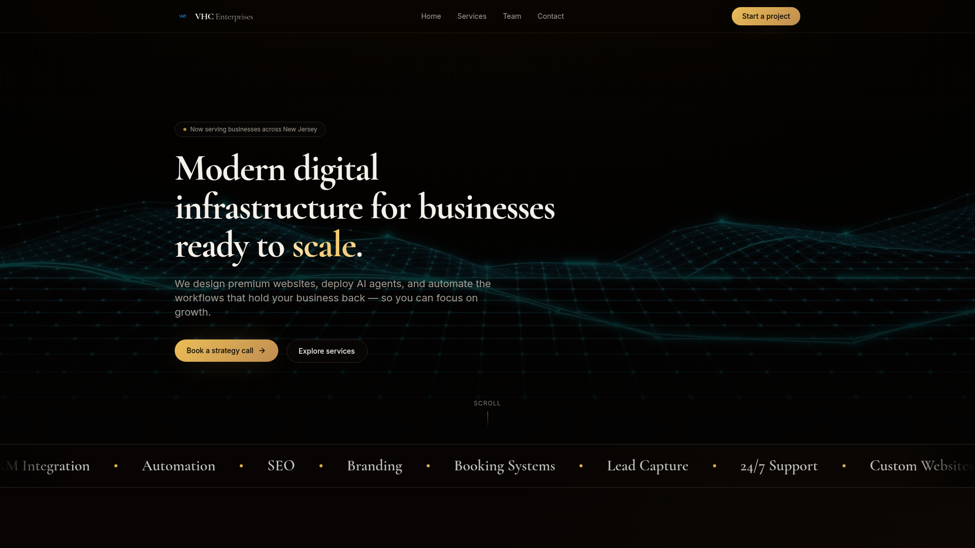 VHC Enterprises website by Youssef Ibrahim